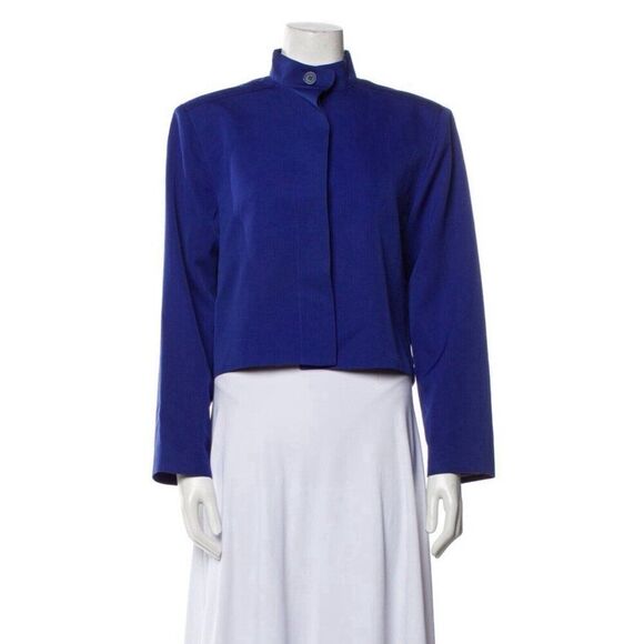 Christian Dior Authentic Solid Royal Blue Long Sleeve Blazer Jacket 10 Medium - Picture 1 of 7